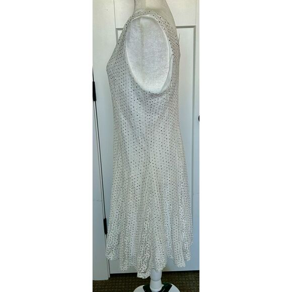 NWT Ember Brand Chiffon Sundress White with Black Dots Women's Size Large - Picture 5 of 6